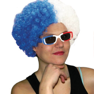 ΠΕΡΟΥΚΕΣ ΔΙΧΡΩΜΕΣ  ΛΕΥΚΗ-ΜΠΛΕ