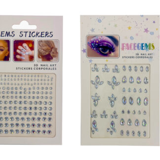 ΑΥΤΟΚΟΛΛΗΤΑ ΚΡΥΣΤΑΛΛΑΚΙΑ ΠΡΟΣΩΠΟΥ-ΣΩΜΑΤΟΣ 2 ΣΧΕΔΙΑ 18cm X 11cm