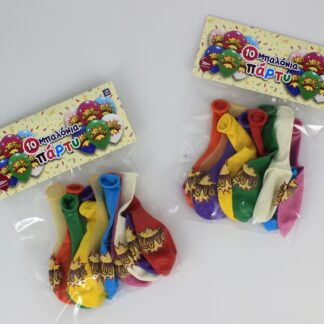 ΜΠΑΛΟΝΙΑ "PARTY" 10 τεμ ΔΙΑΜΕΤΡΟΥ 30εκ  ME ΤΥΠΩΜΑ 4 ΧΡΩΜΑΤΩΝ