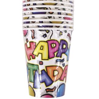 ΠOTHPΑΚΙΑ HAPPY BIRTHDAY 8ΤΕΜ